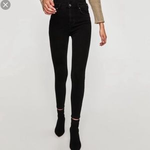 Zara black skinny high rise jeans